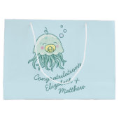 Niedlich Jellyfish Baby Shower Kawaii Große Geschenktüte (Rückseite)
