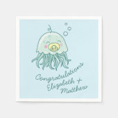 Niedlich Jellyfish Baby Shower Kawaii Serviette (Vorderseite)