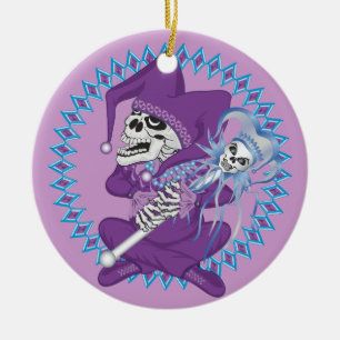 Niedlich Jester Skull Keramikornament