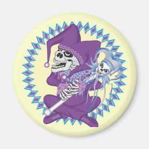 Niedlich Jester Skull Magnet