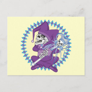 Niedlich Jester Skull Postkarte