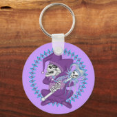 Niedlich Jester Skull Schlüsselanhänger (Vorderseite)