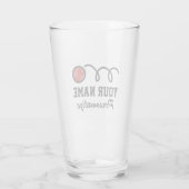 Niedlich jeu de boules ball Cartoon individuelle N Glas (Rückseite)