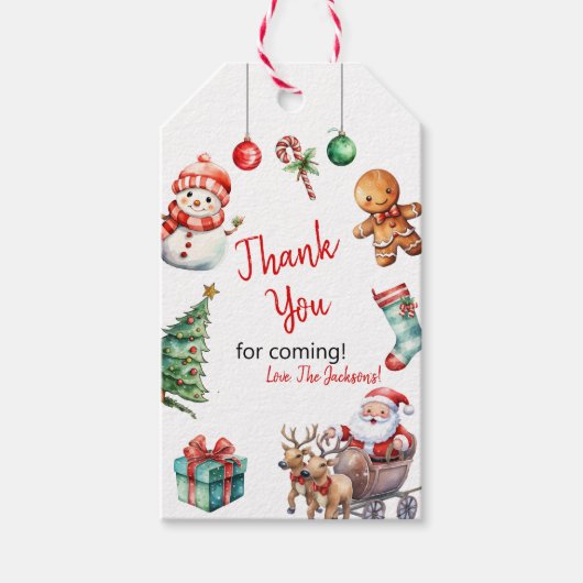 Niedlich Jingle und Mingle Christmas Geschenkanhänger (Vorderseite)