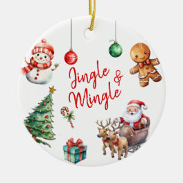 Niedlich Jingle und Mingle Christmas Keramik Ornament