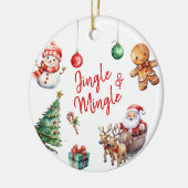 Niedlich Jingle und Mingle Christmas Keramik Ornament (Links)