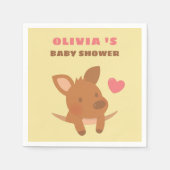 Niedlich Joey Kangaroo Baby Dusche Party Paper Nap Serviette (Vorderseite)