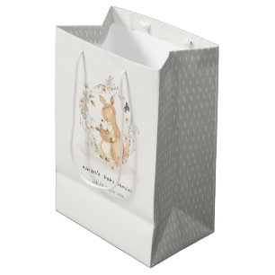 Niedlich Joey Mama Kangaroo Floral Wreath Baby Sho Mittlere Geschenktüte