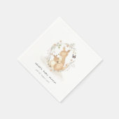 Niedlich Joey Mama Kangaroo Floral Wreath Baby Sho Serviette (Ecke)