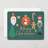Niedlich Jolly Christmas Things Holiday Feiertagskarte (Vorne/Hinten)