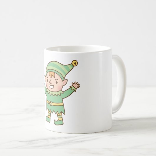 Niedlich Jolly Elf Doodle Kaffeetasse (VorderseiteRechts)