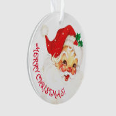 Niedlich & Jolly Santa Claus Frohe Weihnachten Ornament (Vorderseite)