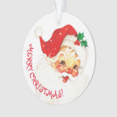 Niedlich & Jolly Santa Claus Frohe Weihnachten Ornament (Vorderseite)