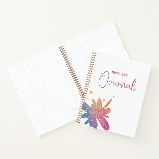 Niedlich Journal Glitzer Spritzer Notebook Notizblock (Innenseite)