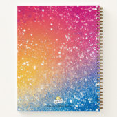Niedlich Journal Glitzer Spritzer Notebook Notizblock (Rückseite)
