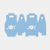 Niedlich Joy Christmas Blue Favor Box Geschenkschachtel (Ungefaltet)
