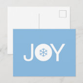 Niedlich Joy Christmas Postcard Postkarte (Vorne/Hinten)