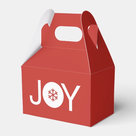 Niedlich Joy Christmas Red Favor Box Geschenkschachtel (Vorderseite)