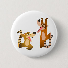 Niedlich Joyful Cartoon Coatimundis Button