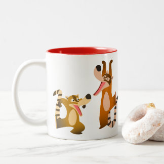 Niedlich Joyful Cartoon Coatimundis Zweifarbige Tasse