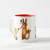Niedlich Joyful Cartoon Coatimundis Zweifarbige Tasse (Vorderseite Links)