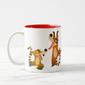 Niedlich Joyful Cartoon Coatimundis Zweifarbige Tasse (Links)