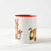 Niedlich Joyful Cartoon Coatimundis Zweifarbige Tasse (Mittel)