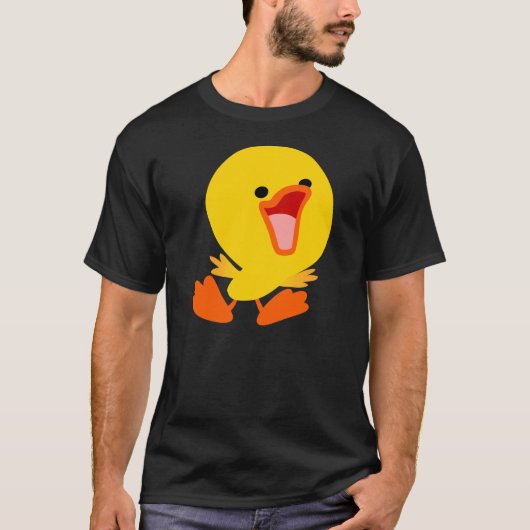 Niedlich Joyous Cartoon Duckling T - Shirt (Vorderseite)