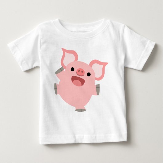 Niedlich Joyous Cartoon Pig Baby T - Shirt (Vorderseite)