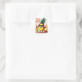 Niedlich Juicy Ananas Sommeraufkleber Runder Aufkleber (Tasche)