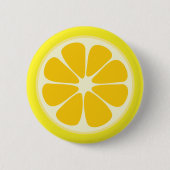 Niedlich Juicy Citrus Lemon Tropische Frucht Slice Button (Vorderseite)