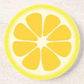 Niedlich Juicy Citrus Lemon Tropische Frucht Slice Untersetzer (Vorne)