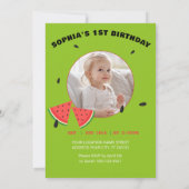 Niedlich & Juicy Watermelon Thema Einladung (Rückseite)