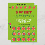 Niedlich & Juicy Watermelon Thema Einladung (Vorne/Hinten)