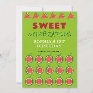 Niedlich & Juicy Watermelon Thema Einladung