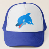 Niedlich Jumping Cartoon Dolphin Hat Truckerkappe (Vorderseite)