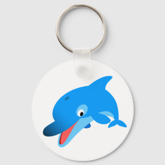 Niedlich Jumping Cartoon Dolphin Schlüsselanhänger