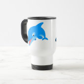 Niedlich Jumping Cartoon Dolphin Tasse (Vorderseite Links)