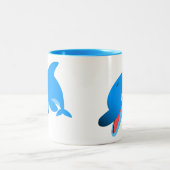 Niedlich Jumping Cartoon Dolphin Tasse (Mittel)