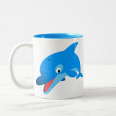 Niedlich Jumping Cartoon Dolphin Tasse (Links)