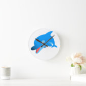 Niedlich Jumping Cartoon Dolphin Wall Clock Runde Wanduhr (Zuhause)