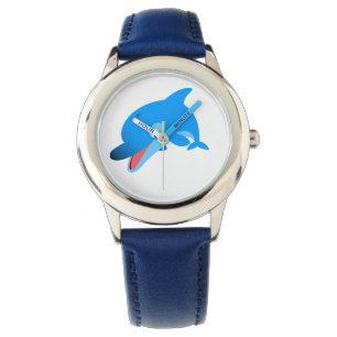 Niedlich Jumping Cartoon Dolphin Watch Armbanduhr