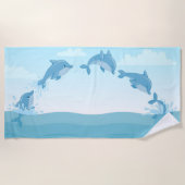 Niedlich Jumping Delphins Strandtuch (Vorderseite)