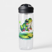 Niedlich Jumping Frog Whimsical Ai Art Trinkflasche (Vorderseite)