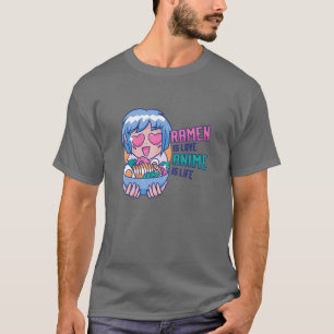 Niedlich "Just a Girl Ramen is Liebe Anime Is Life T-Shirt