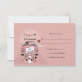 Niedlich Just Married UAWG RSVP Karte (Vorderseite)