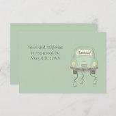 Niedlich Just Married Wedding RSVP Einladung (Vorne/Hinten)