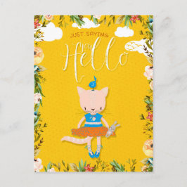 Niedlich Just Sprichwort Hallo Sie Postkarte