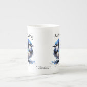 Niedlich Just Vogelbeobachtung Blue Jay Porzellantasse (Vorderseite)