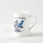 Niedlich Just Vogelbeobachtung Blue Jay Porzellantasse (Rechts)